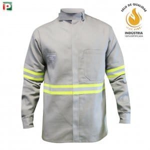 CAMISA NR10 ANTI-CHAMA CINZA. GUARDIAN G