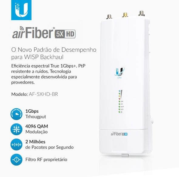AIR FIBER (UBIQUITI) AF-5XHD-BR IP-67 5GHZ 1GBPS