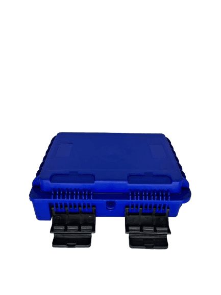CAIXA ATENDIMENTO 16FO (GFIBER) (VAZIA) AZUL (2 TRAVA)