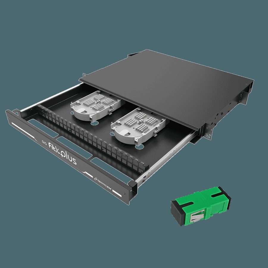 D.I.O SIMPLEX (FIBRACEM) FIT X PLUS 48FO LC-APC 1U 19POL
