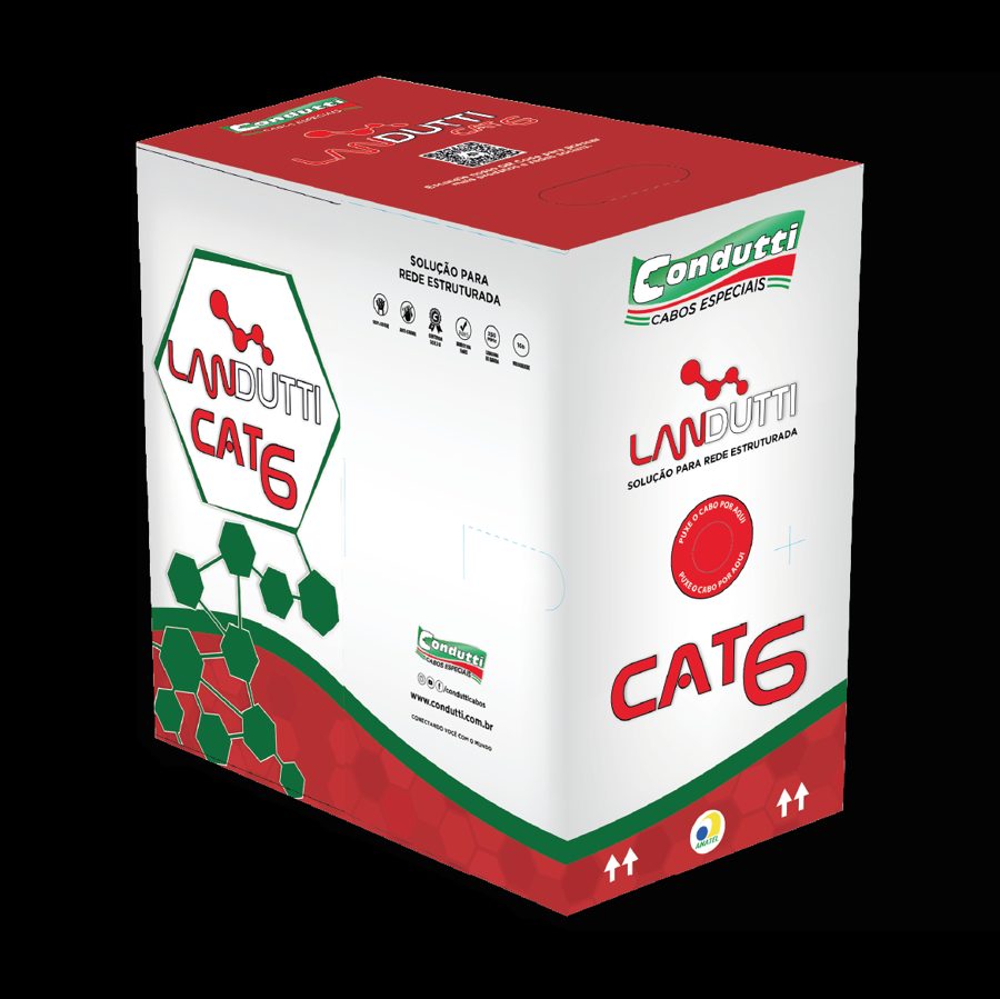 CABO REDE CAT6 COBRE (LANDUTTI) 4P AZUL 305M INT