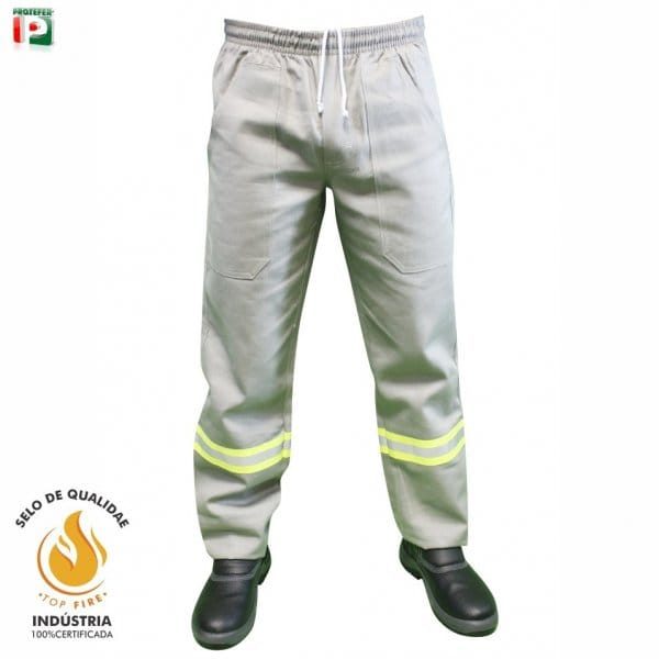 CALCA NR10 ANTI-CHAMA CINZA. GUARDIAN GG